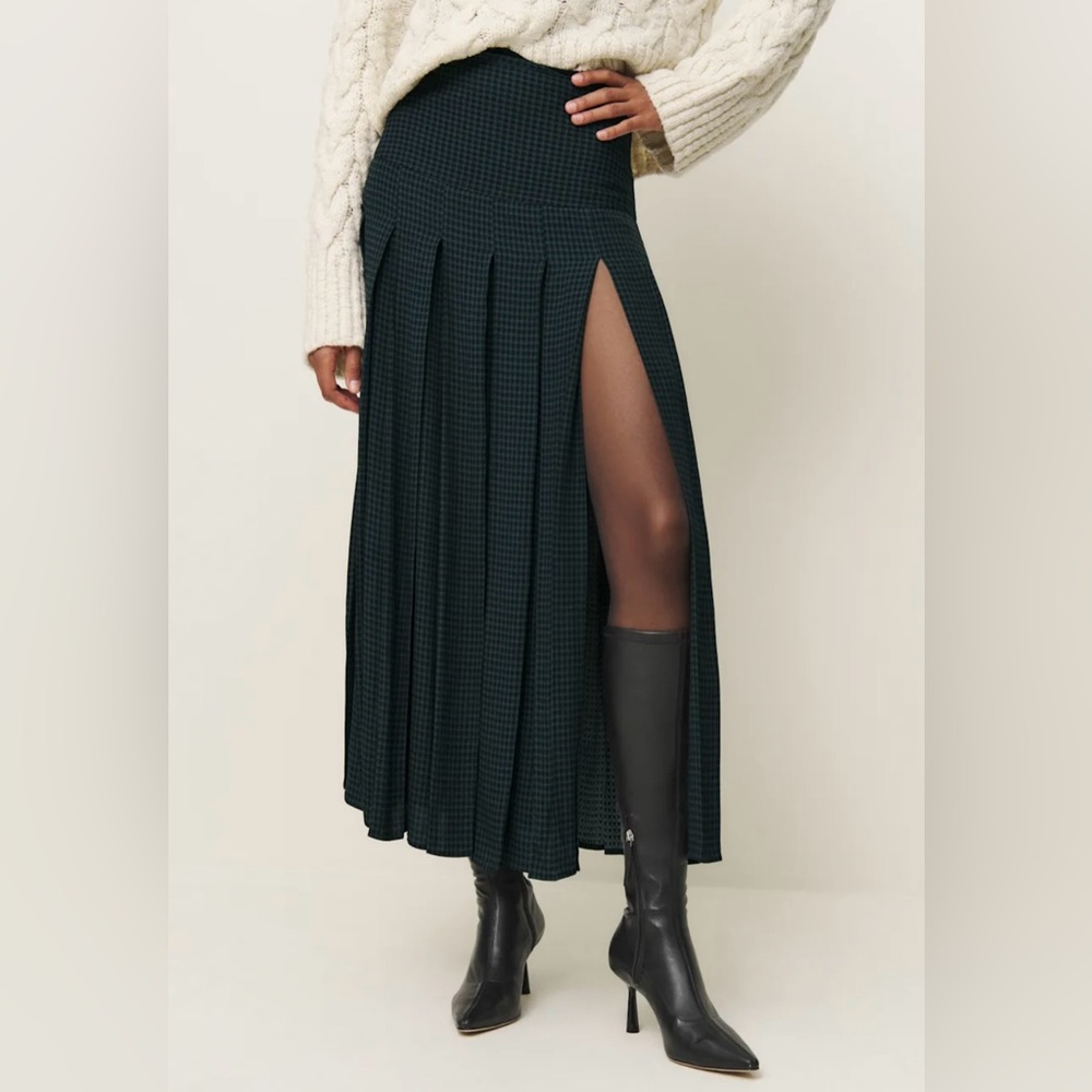 NWT Reformation Nancy Maxi Skirt in Dark Slate | Size 0 | New With Tags